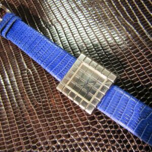 Женский ремешок для часов Chopard Ice Cube из ящерицы синий