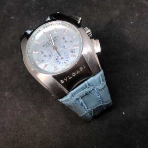 Ремешок на женские часы Bvlgari Ergon Chronograph из крокодила
