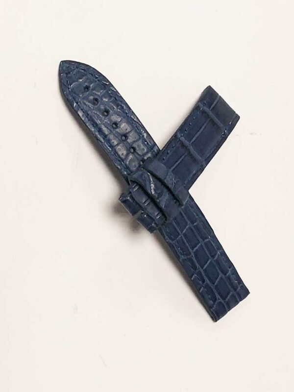Синий мужской ремешок из крокодила для часов Piaget