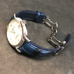 Синий ремешок на часы Ulysse Nardin Classic из кожи крокодила